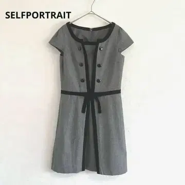 SELFPORTRAIT 원피스 무릎 기장 레트로 울 혼방 9호