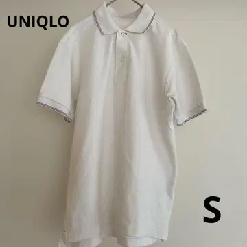 UNIQLO 화이트 반팔 피케 셔츠 S