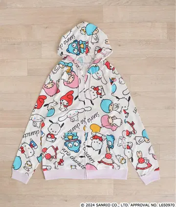 sanrio 산리오 캐릭터즈 올 패턴 ZIP 후드티