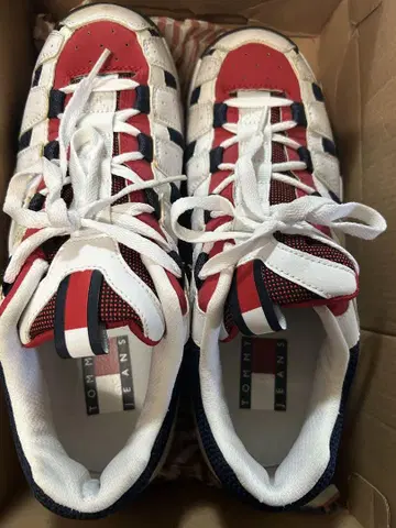 TOMMY JEANS 스니커즈 화이트/레드/네이비