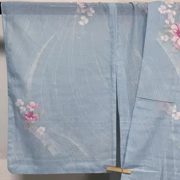 C350 화학 섬유 여름용 명주 코몬 새상품급 워셔블 기모노