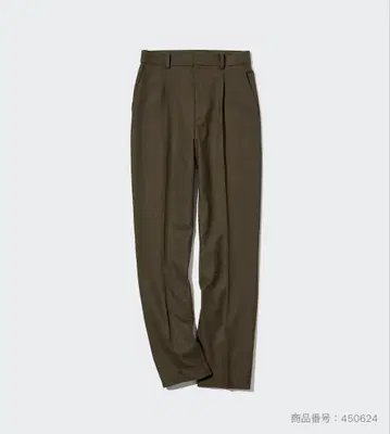 UNIQLO 유니클로 하의 히트텍 턱 팬츠 56 OLIVE 새상품