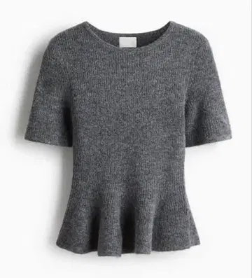 H&M 에이치앤엠 페플럼 니트 그레이 M 사이즈
