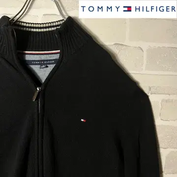 [새상품급] TOMMY HILFIGER 블랙 니트 스웨터