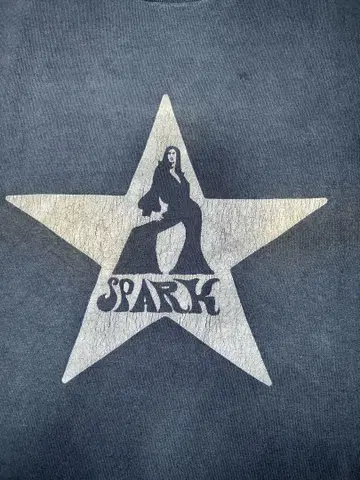90s SPARK 스파크 별 빈티지 티셔츠 헤짐 페이드 USA제