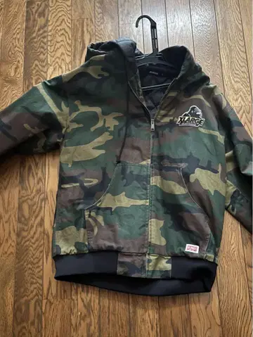 XLARGE 카모 패턴 후드 부착 다운 자켓 XL