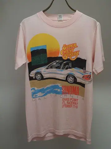 90년대~ 모터 컬처 T SONOMA 로컬 레이스 USA 제작 핑크