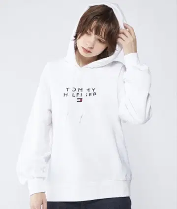 [ TOMMY HILFIGER STACKED HOODY 화이트 후드티 ]