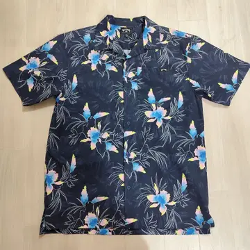 BILLABONG 꽃무늬 셔츠 폴리 셔츠 반팔 셔츠 빌라봉