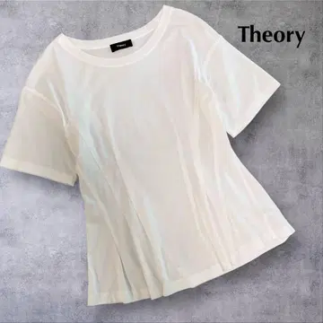 새상품급! Theory 허리 턱 반팔 티셔츠 WHITE S
