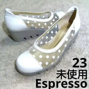 미사용 에스프레소 컴포트 슈즈 펌프스 도트 23cm