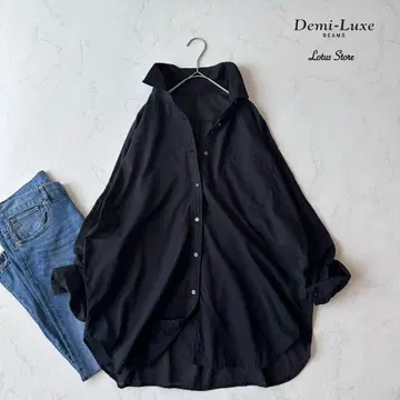 Demi-Luxe BEAMS 데밀룩스 빔즈 시어 오버 셔츠 인도 면