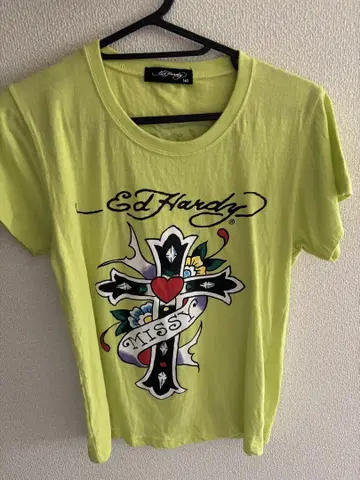 Ed Hardy 라임 그린 티셔츠