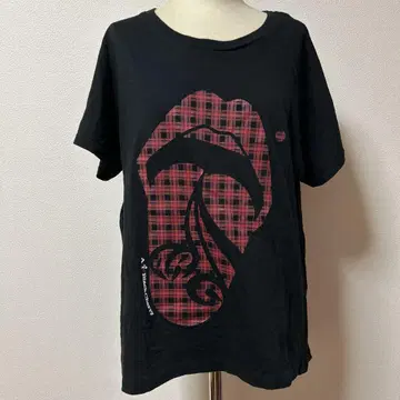 Acid Black Cherry 체크 무늬 티셔츠 여성용 L