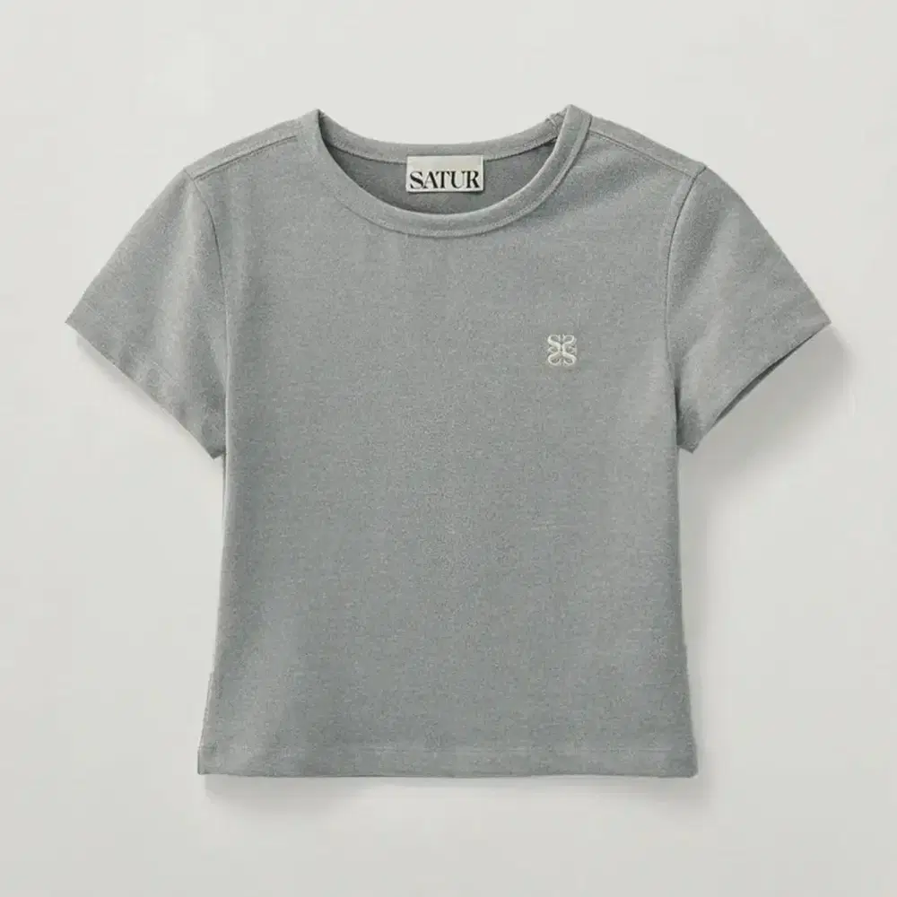 ★SATUR★ W Essential Basic Logo Short Sleeve T-Shirt Melang MUSINSA公式 | SATUR (W) Essential Basic Logo Short-Sleeved T
