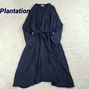 플랜테이션 현행 코튼 롱 가디건 겉옷 허리 벨트