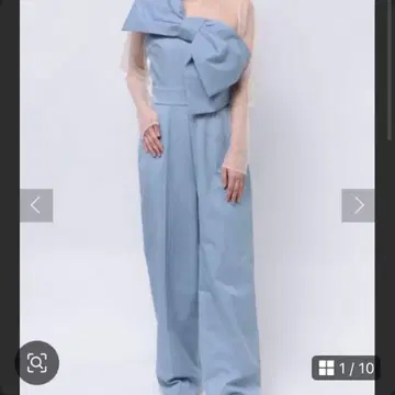 새상품급 LAGUNAMOON LADY 리본 폴 팬츠 드레스 결혼식 포멀