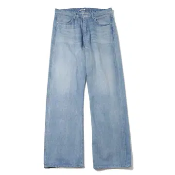 AURALEE SELVEDGE FADED LIGHT DENIM PANTS