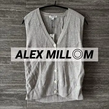 ALEX MILL 니트 베스트 M 리브 절개 베스트 택 포함 새상품 질레