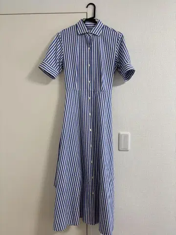 Maker's Shirt 가마쿠라 반팔 드레스 셔츠 원피스 스트라이프