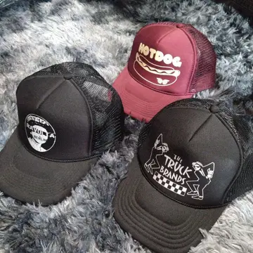 TRUCK BRAND 트럭 브랜드 메쉬 캡 3세트