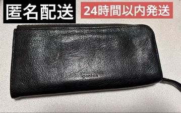 genten 겐텐 블랙 가죽 장지갑