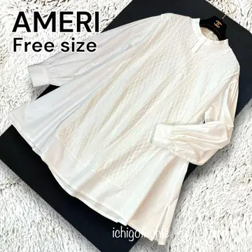 AMERI 이소재 절개 도킹 튜닉 F 사이드 슬릿 857S