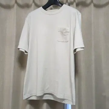 루프휠러 반팔 티셔츠 포켓티 크림 베이지 L