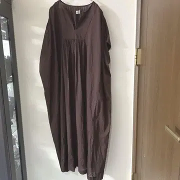 hagumu 스키퍼 원피스 브라운 프리 코튼 100 드로스트