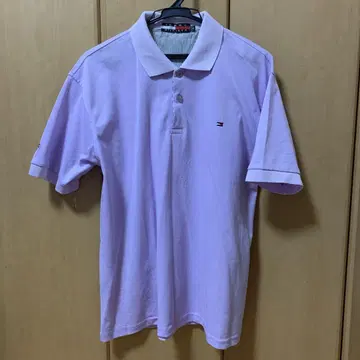 TOMMY HILFIGER 연보라 피케 셔츠