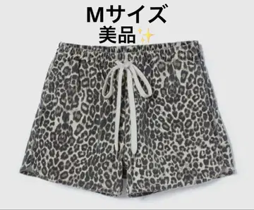 시루무린 레오파드 무늬 레오파드 숏팬츠 M 사이즈