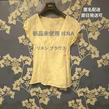 새상품 IENA 린넨 블라우스 프렌치 슬리브
