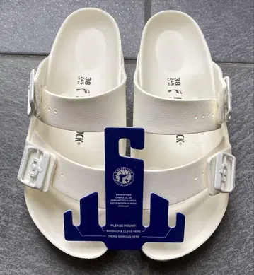 BIRKENSTOCK 애리조나 EVA 화이트 샌들 38