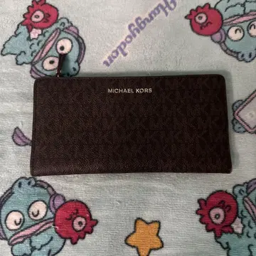 MICHAEL KORS 장지갑 브라운 레드