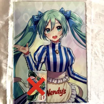 하츠네 미쿠 x Wendys 웬디스 클리어 파일 세트
