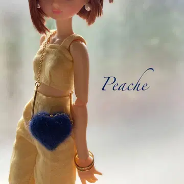 블루 하트 미니백 미니어처 백 22cm 인형 22cm 인형