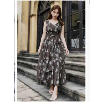 herlipto Anemone Cache-Coeur Long Dress
