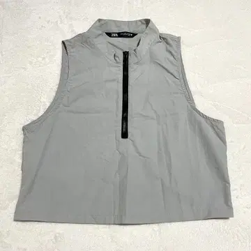 자라 ZARA 하프 지퍼 베스트 페어리 그런지 슬리브리스 S