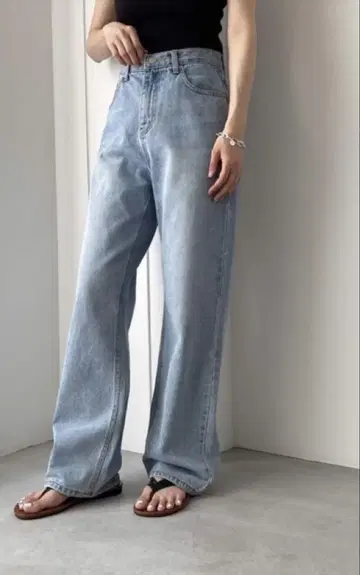 CANAL JEAN El mar 루즈 스트레이트 데님 팬츠