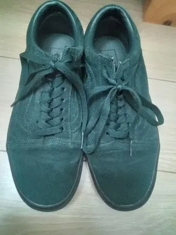 VANS 올드스쿨 다크 그린 스웨이드 스니커즈