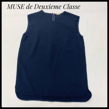 MUSE de Deuxieme Classe 슬리브리스 네이비 심플