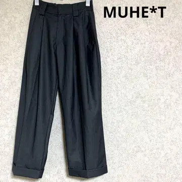[ MUHET ] 2턱 와이드 팬츠 SMOKE GRAY 와이드 슬랙스