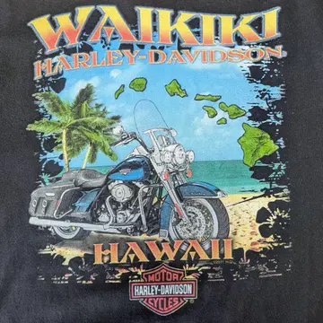 Harley Davidson Waikiki Hawaii 2XL 흑먹색