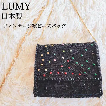 LUMY 루미 하시모토 빈티지 손자수 손바느질 총 비즈 백 일본제