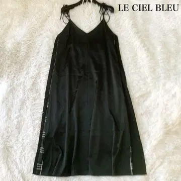 LE CIEL BLEU 새틴 랩 슬릿 드레스 롱 원피스 36
