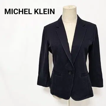 [ MICHEL KLEIN ] 코튼 100% 썸머 니트 자켓 네이비 M