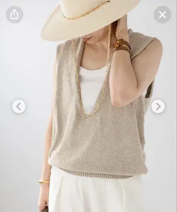 Deuxieme classe Lily Linen V넥 베스트
