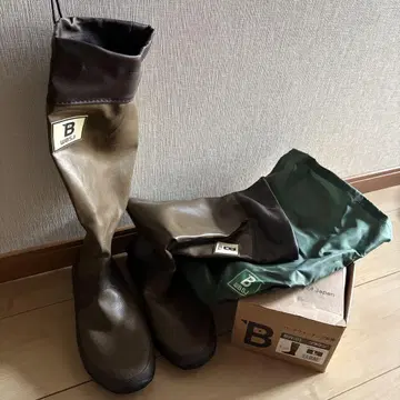 일본야조회 버드워칭 장화 레인부츠 브라운 미사용 새상품
