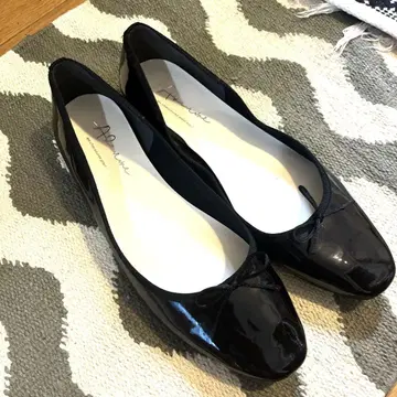 블랙 플랫슈즈 발레 슈즈 25.5