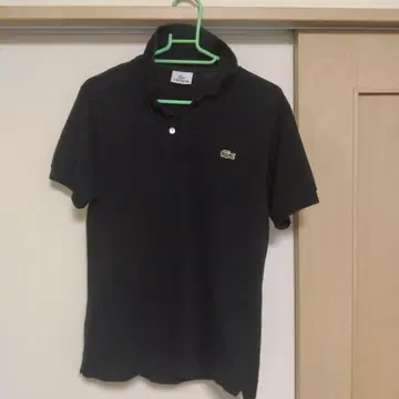 LACOSTE 블랙 피케 셔츠 사이즈 2